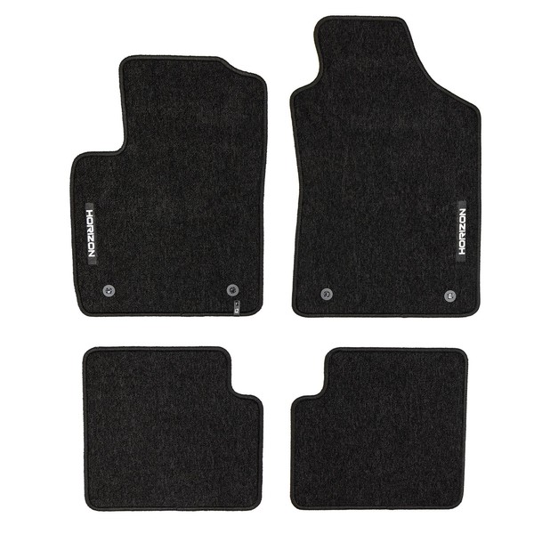 Velours FußMatten FüR Fiat 500 500C 2007-26 Autoteppich Automatten Schwarz 4 Tlg-image