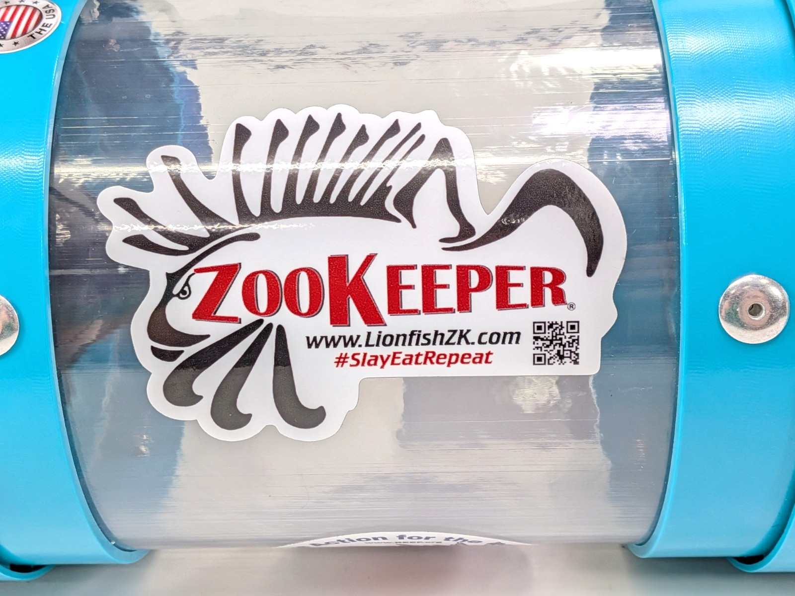 ZooKeeper 12" Lionfish & Marine Debris Containment Unit Teal Scuba Dive Locker