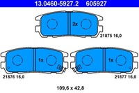 Bremsbelagsatz Scheibenbremse ATE 13.0460-5927.2 FüR Opel Frontera Monterey M98