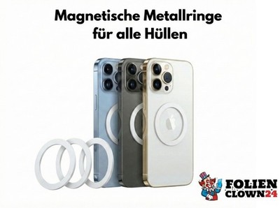 2/5 Magsafe Metallring induktiv Laden Ladegerät zubehör magnetisch Aufkleber