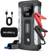 Sharmeal 8000A Starthilfe Powerbank 12V Auto Booster Lcd Led Taschenlampe