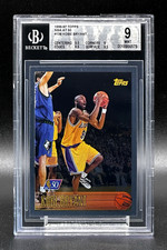 1996 Topps NBA 50th #138 Kobe Bryant (RC) NBA At 50 Foil Rookie Card BGS 9 Mint. rookie card picture