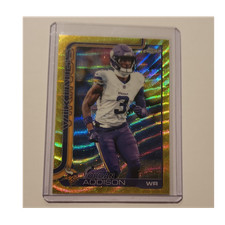 2025 Topps chrome yellow wave /275 Jordan Addison #202  Minnesota Vikings 