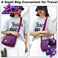 UmhäNgetasche Nylon Wasserdicht Verstellbarer Riemen Reise Schultertasche