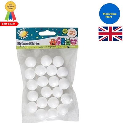 20 Stück 2 cm weiße Styroporkugeln - perfekt zum Basteln
