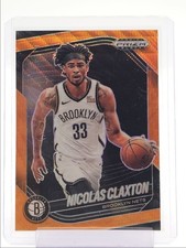 NICOLAS CLAXTON 2024-25 PANINI PRIZM BLACK ORANGE WAVE NETS #120 /60 Q6846
