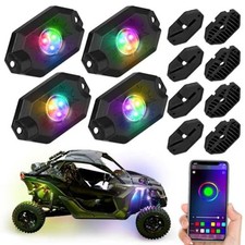 4Pods LED Rock Lights Kit, Multi-Color Neon Rock Light with App Control, Music