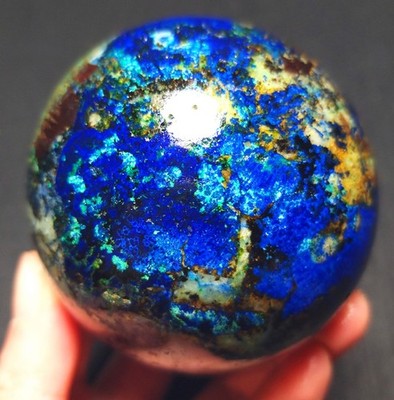 RARE 354G Natural Malachite Turquoise Blue Copper Ore Symbiotic Ball QQ210