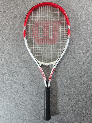Wilson Tennis Racquet Roger Federer 4 3/8 Grip L3 Power Strings Red White