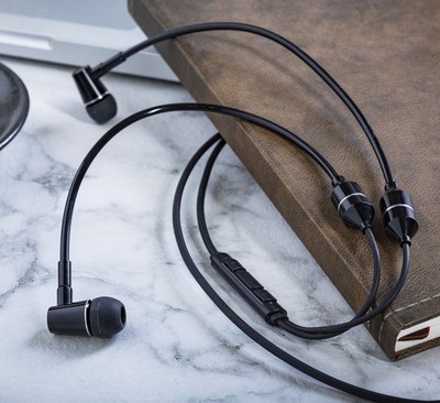 Luftschlauch-Headset mit Klinkenanschluss | Schwarz