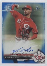 2017 Bowman Chrome Prospect Blue Refractor 100/150 Vladimir Gutierrez Auto sh7