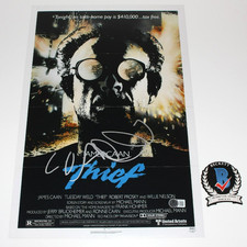 MICHAEL MANN SIGNED 'THIEF' 12x18 MOVIE POSTER BECKETT COA DIRECTOR BAS HEAT