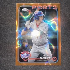 2024 Topps Pro Debut - Chrome Henry Bolte #PDC-69 Orange Lava Refractor /25 (RC)