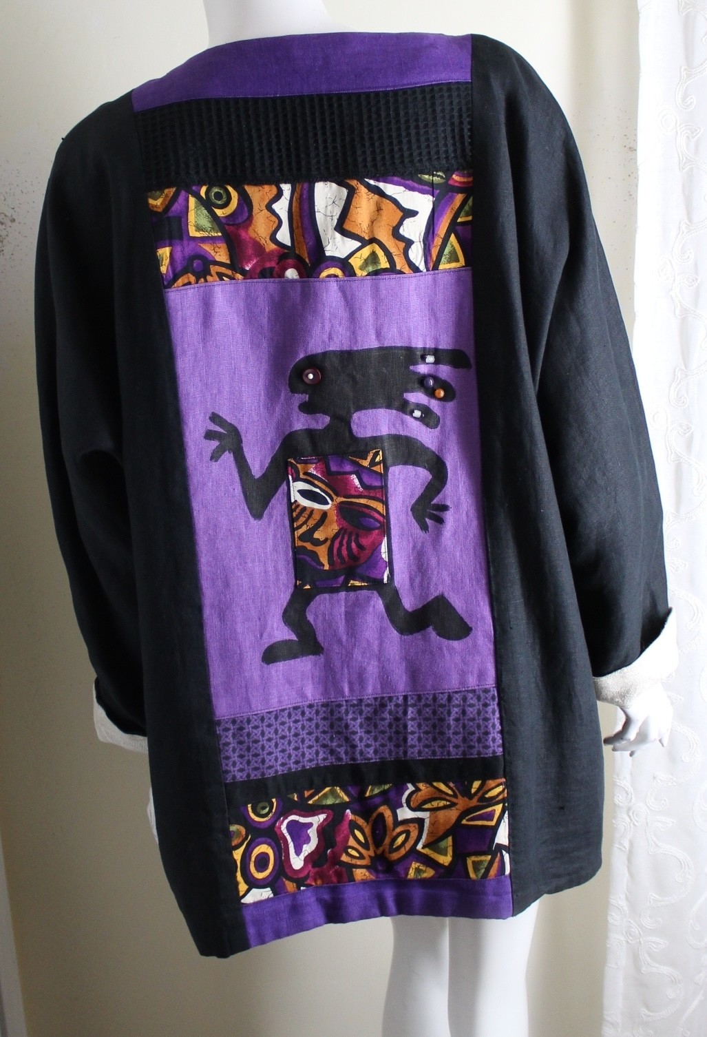 AMAZING HandMade Art Patchwork Reversible Egypt K… - image 1