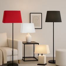 17" Rectangular Silky Fabric Pyramid Drum Lampshade for Table Lamp & Floor Lamps