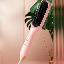 Hair Straightener Brush with 6-Mode,Cool/Hot Air Straightening Comb,Fast Heating