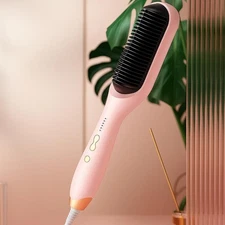 Hair Straightener Brush with 6-Mode,Cool/Hot Air Straightening Comb,Fast Heating
