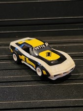 Vintage Aurora AFX Tomy White/Black/Yellow 1 Chevy Corvette HO Slot Car HTF