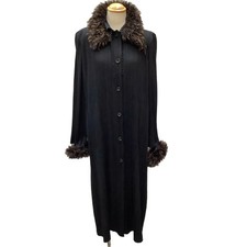 Issey Miyake PLEATS PLEASE Long Coat SIZE 4 PP43-JA412 Black B