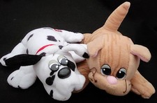 Tonka POUND PUPPY Dalmatian dog PURRIE orange kitty cat Vintage 80s plush toys