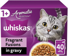 WHISKAS Cat Pouches Aromatic Fusion in Gravy 40X85G –Tasty Wet Cat Food with Fla 5.57 per kilo