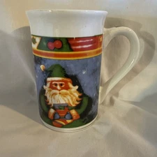 Santa Christmas Cocoa Mug Royal Norfolk 4.5x3 in Multicolored 