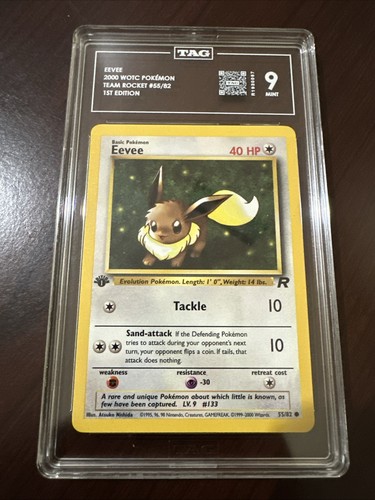 Eevee (1st Edition) graded TAG 9 for sale on eBay
