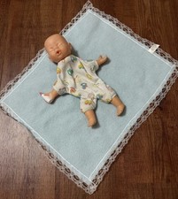 Vtg My Real Baby Hand Finger Puppet Doll Lifelike Realistic Blue Blanket Lovey