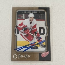 2007-08 O-Pee-Chee Andreas Lilja #172 Auto Autograph Signed Detroit Red Wings