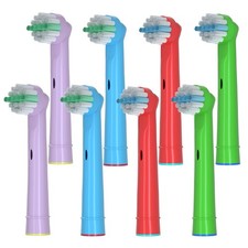 Kids Toothbrush Replacement Heads for Oral B 8 Count Pack of 1 , Multicolor