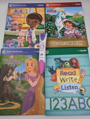 LeapFrog LeapReader Bundle - Stift + 4 Bücher getestet funktioniert 