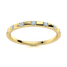 Sterling Silver Aquamarine Gemstone Full Eternity Handcrafted Sister Ring