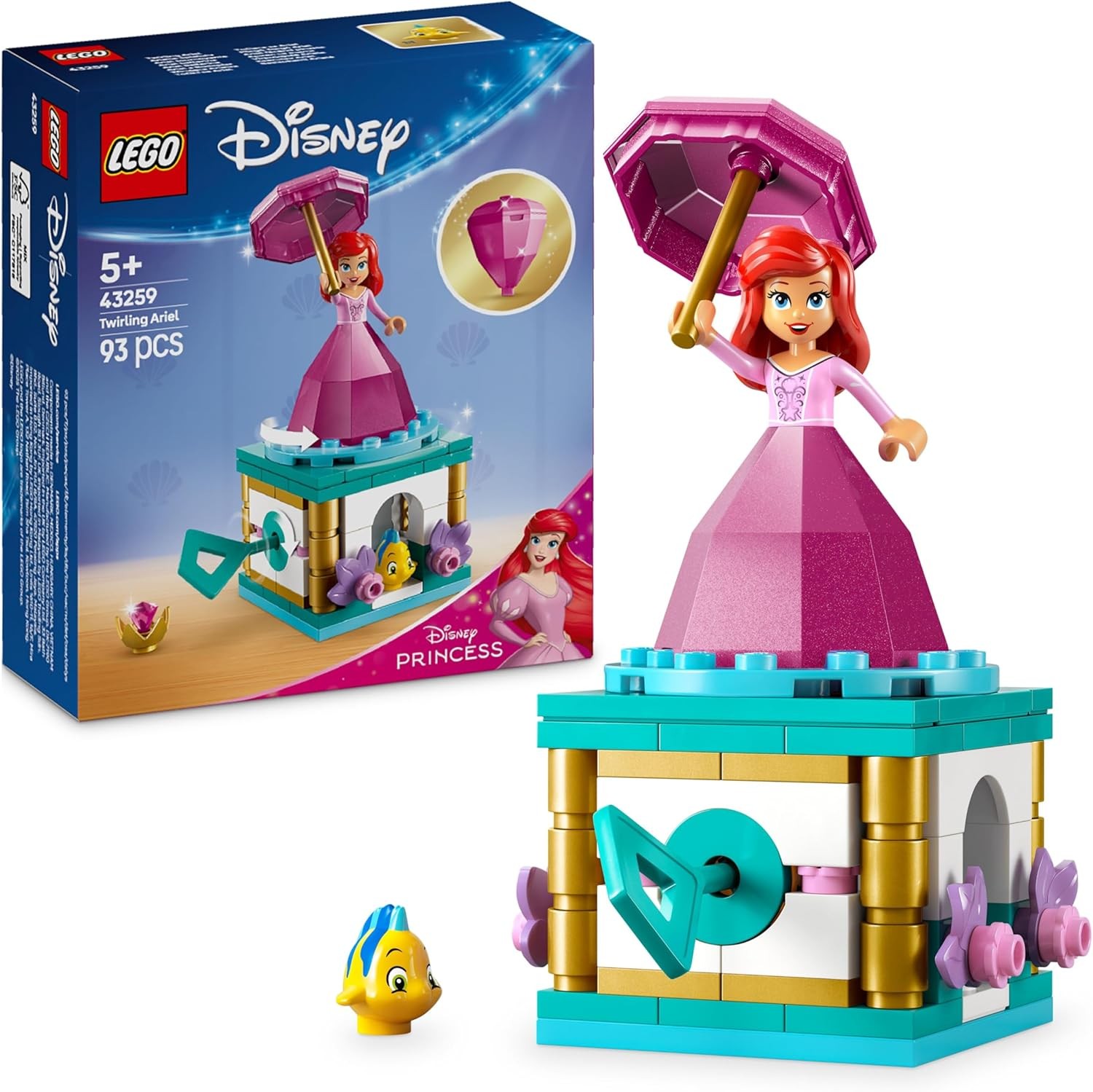 LEGO Disney Princess Ariel Tournoyante Mini Poupée Figurines Petite Sirène Jeu Construction 5 Ans