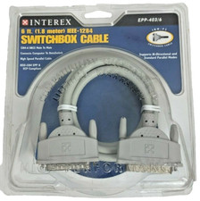 Interex Switchbox Cable EPP-403/6 6 Ft 1.8 meter IEEE-1284-A DB25 M to M