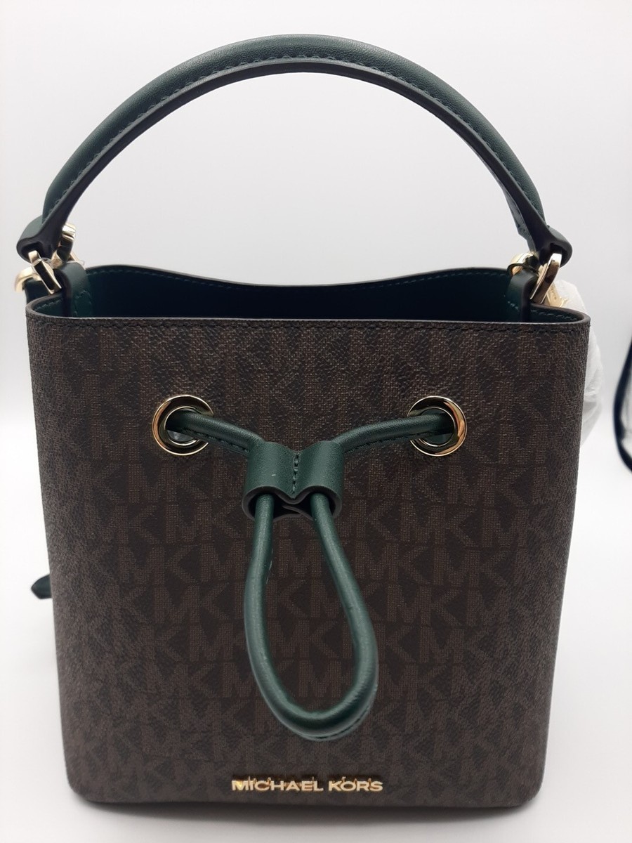 green and brown michael kors bag