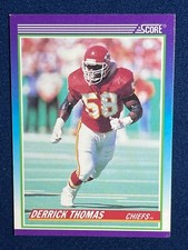 1990 SCORE #500 DERRICK THOMAS (KANSAS CITY CHIEFS) FOOTBALL CARD