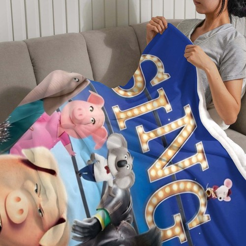 Sing 2016 Blanket for Kids, Soft Warm Flannel Throw Blanket for Gifts Home Decor - Picture 3 of 7