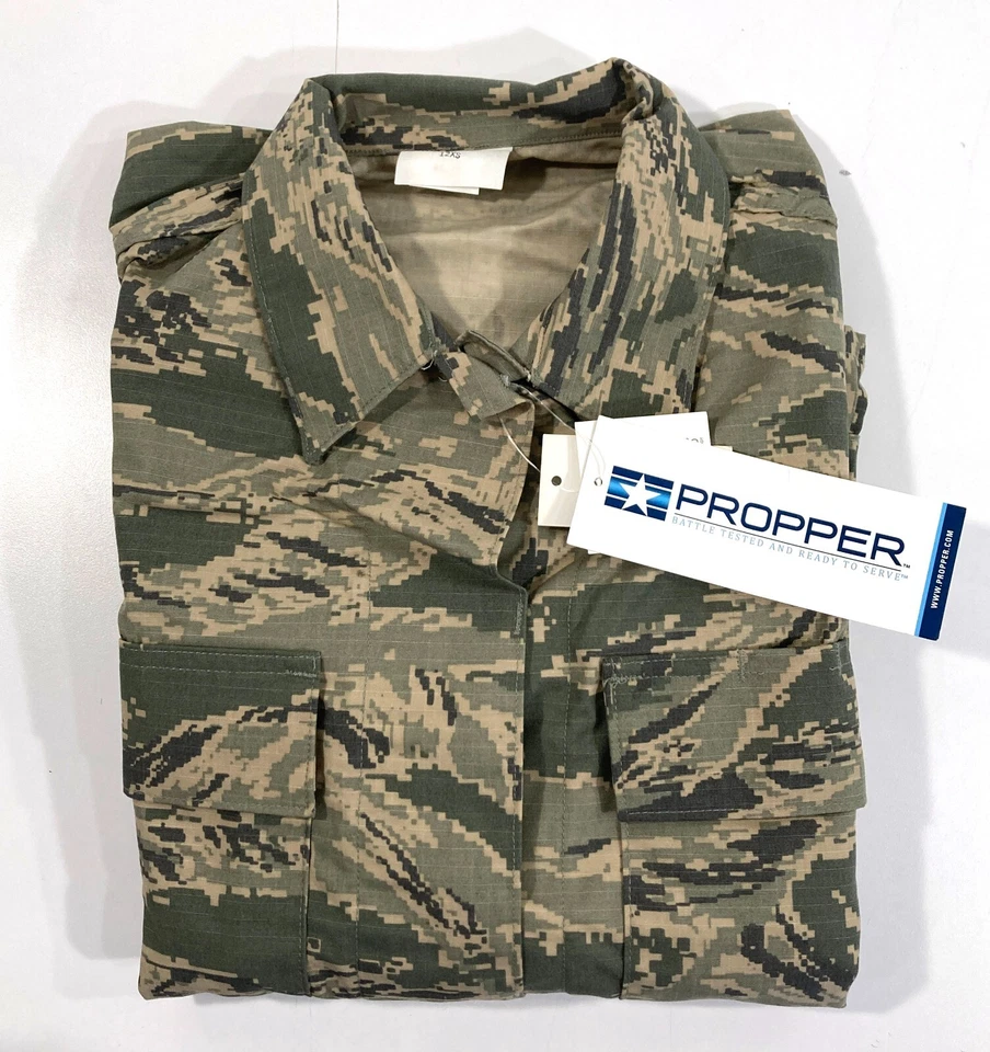 NWT SIZE 12XS PROPPER WOMENS ABU COAT SHIRT AIR FORCE DIGITAL TIGER STRIPE F5426 - Image 4 of 4