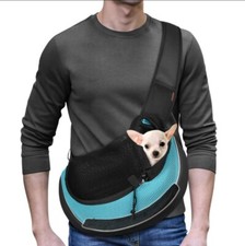 YUDODO Pet Dog Sling Carrier Breathable Mesh Travel Safe Sling Bag-Black