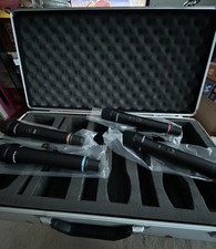 Set Of 4-vocopro Wireless Microphones W/aluminum Case-untested