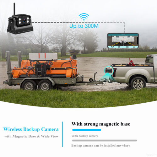 Wireless Reversing Camera Magnetic 1080P 5" DVR Monitor For Truck Trailer Hitch - Picture 10 of 22