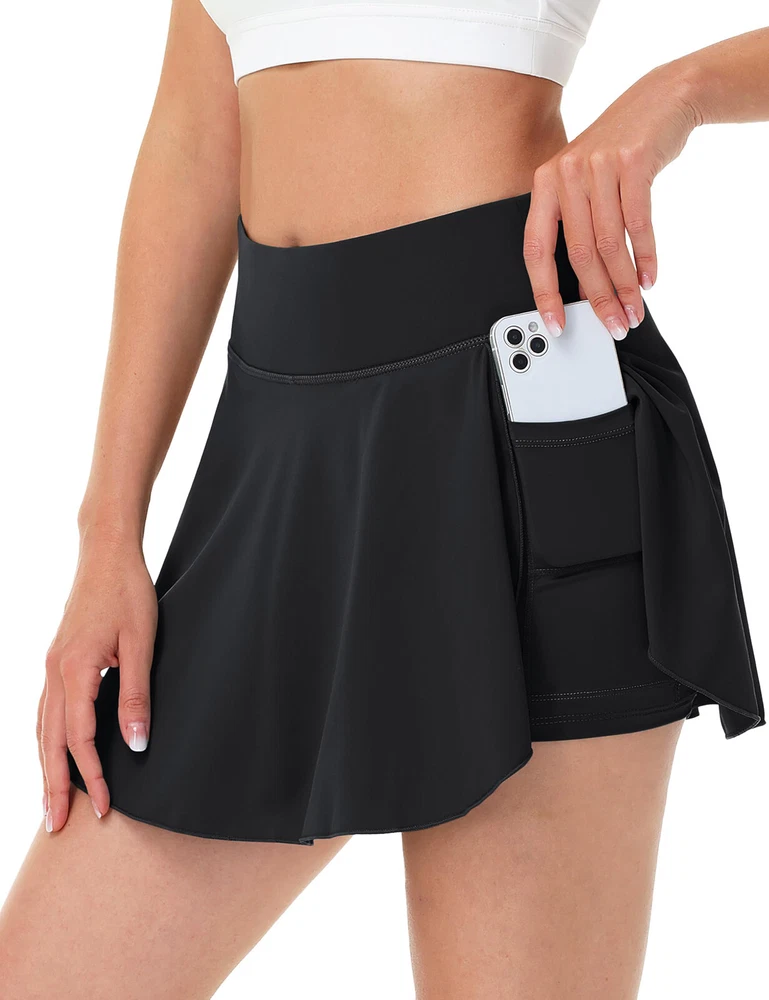 Womens Tennis Skirt Pleated Golf Skirts With Pocket High Waisted Athletic Skorts