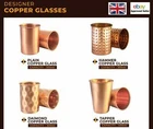 2 X 300 ml 100% Copper Drinking Water Glass Cup Tumbler Mug Ayurveda Health Yoga