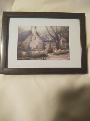 Morning Glory Cottage by Thomas Kinkade in 7.5x5.5 Wall or Tabletop Frame