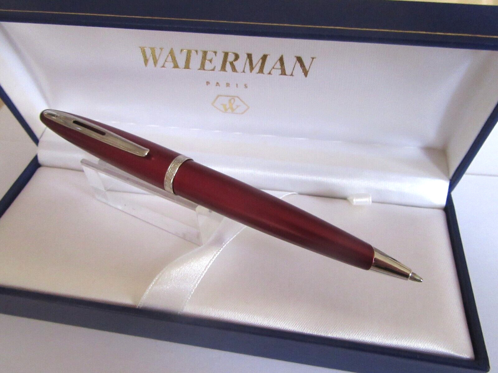 Stylo bille Waterman Carène Bordeaux neuf en boîte, le cadeau de prestige idéal