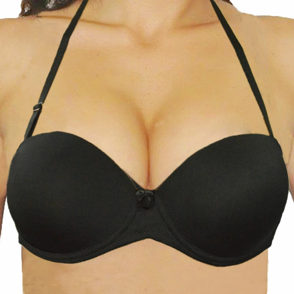 Sujetador push up con correa múltiple invisible transparente ropa interior perfecta para mujer 32-40CD Foto 4 de 4