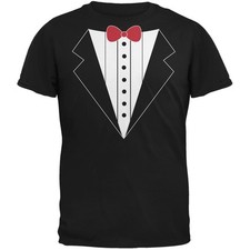Tuxedo Costume Black Adult T-Shirt