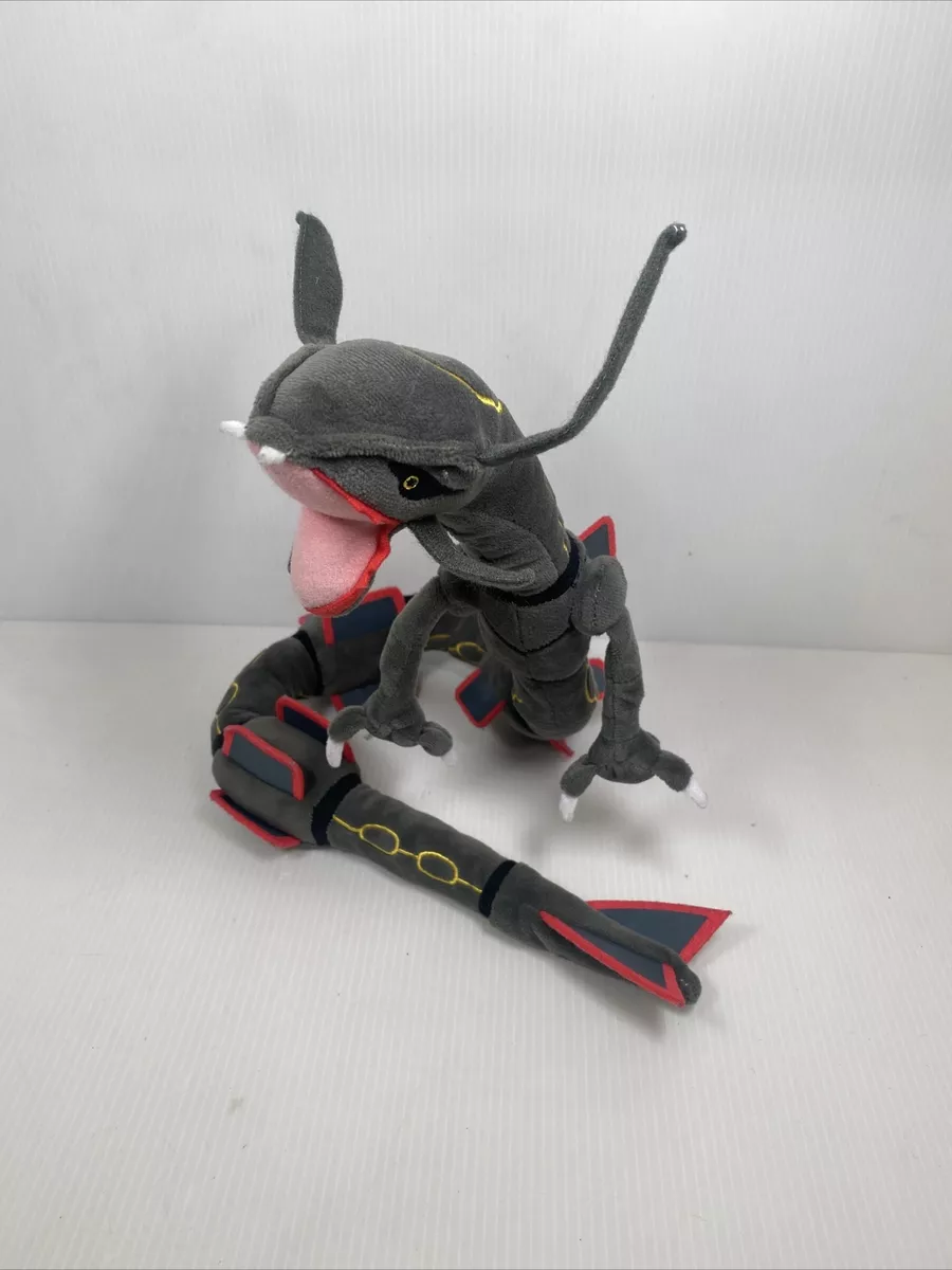 SHINY RAYQUAZA Black 2018 POKÉMON CENTER - DRAGON POSEABLE FLEXIBLE PLUSH  NEW