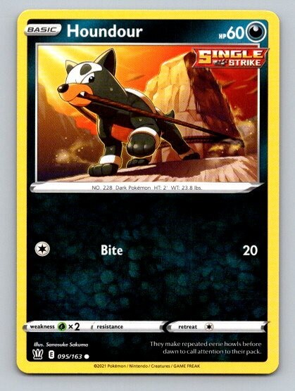 2021 Pokemon Card Battle Styles Houndour 95/163