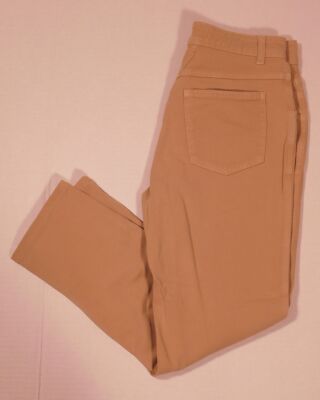 CLOSED Women's Tan Cotton Blend Flat Front Cropped Pant Sz 42 ($295)